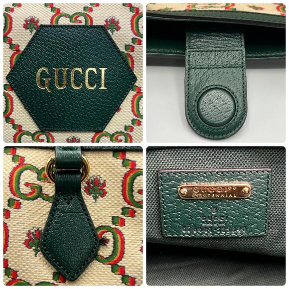 GUCCI Green Leather Tote Bag - Picture 6 of 9